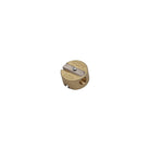 Metal pencil sharpener on a white background