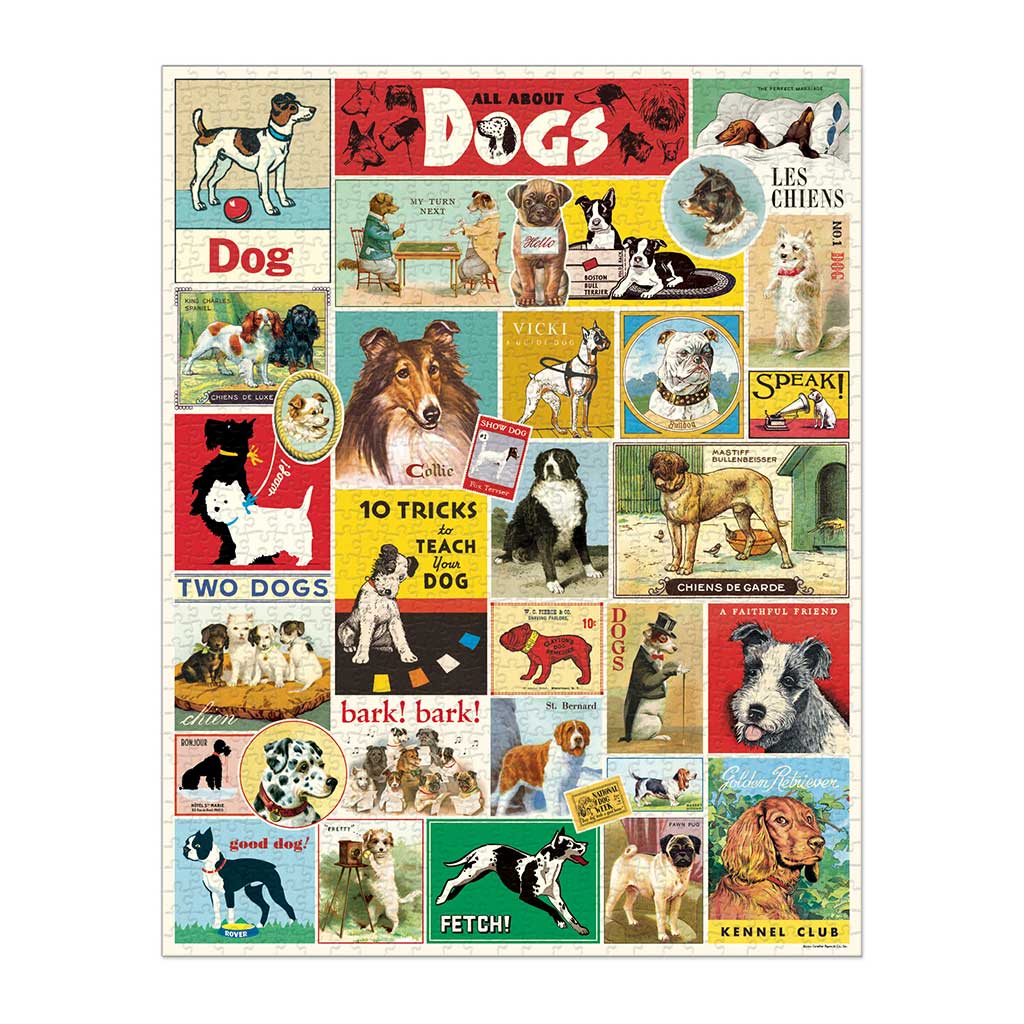 Cavallini & Co. Dogs Vintage Puzzle | Boston General Store