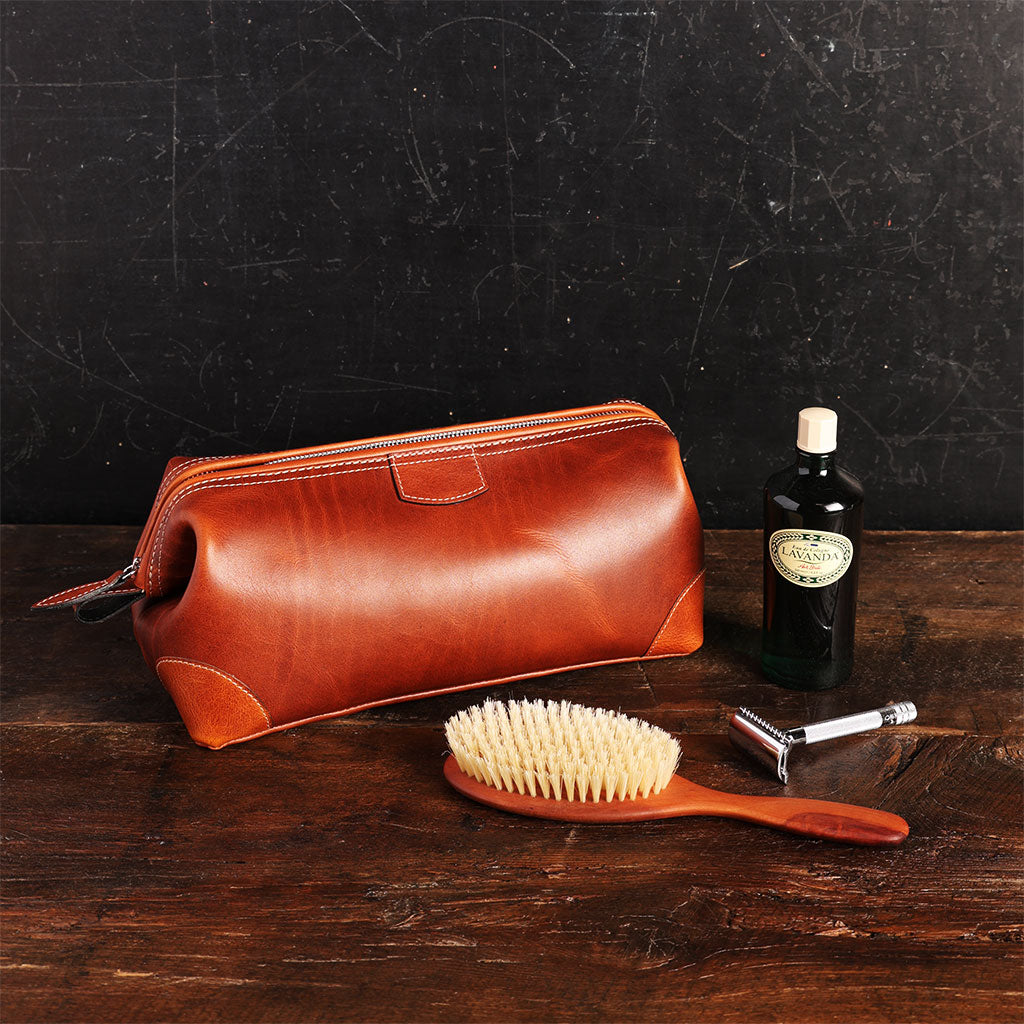 Leather Framed Dopp Kit    at Boston General Store