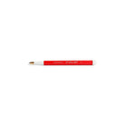 Red pen with white cap on a white background