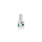 Bottle of perfume oil with green geometric pattern