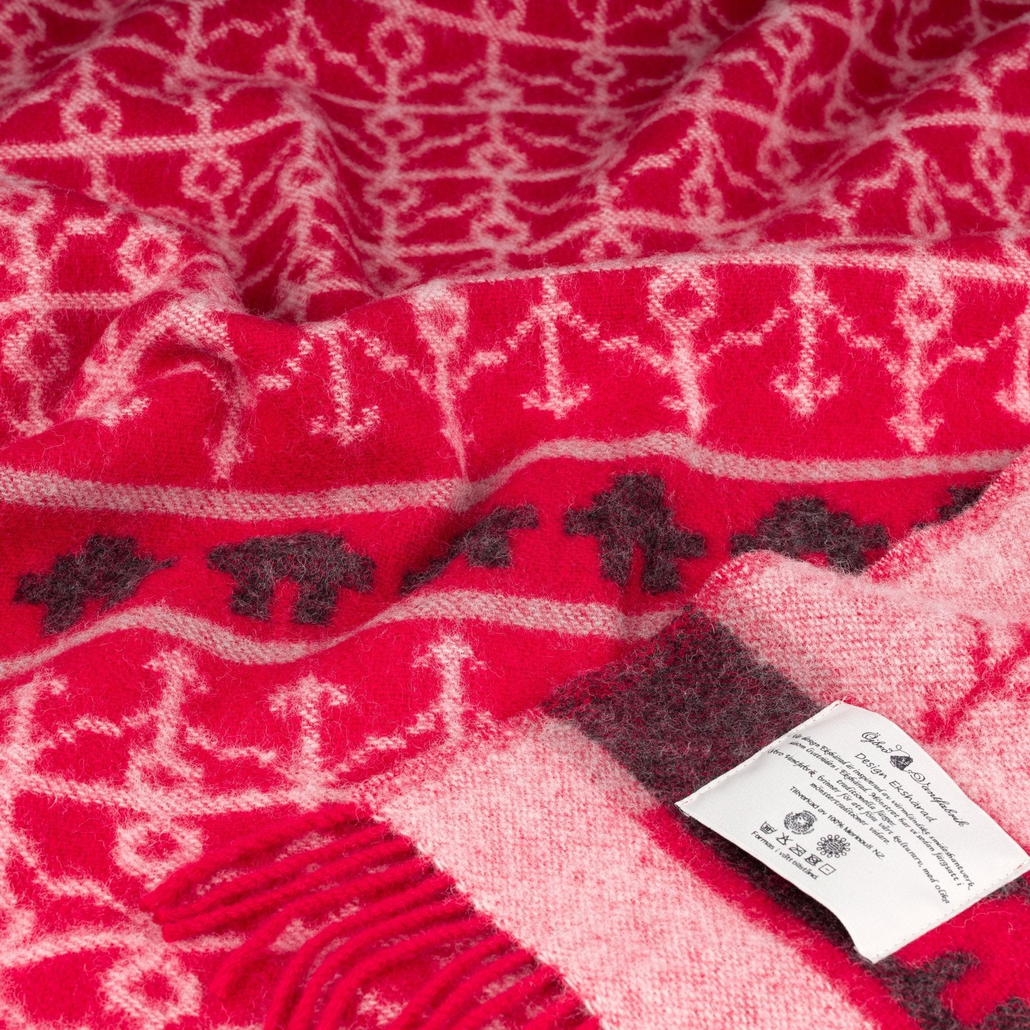Öjbro Vantfabrik Ekshärad Rod Wool Blanket | Boston General Store