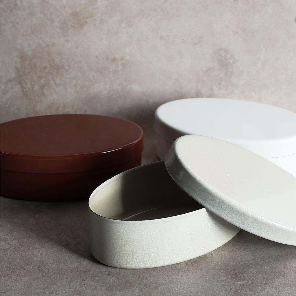 Enamel Oval Box Boston General Store