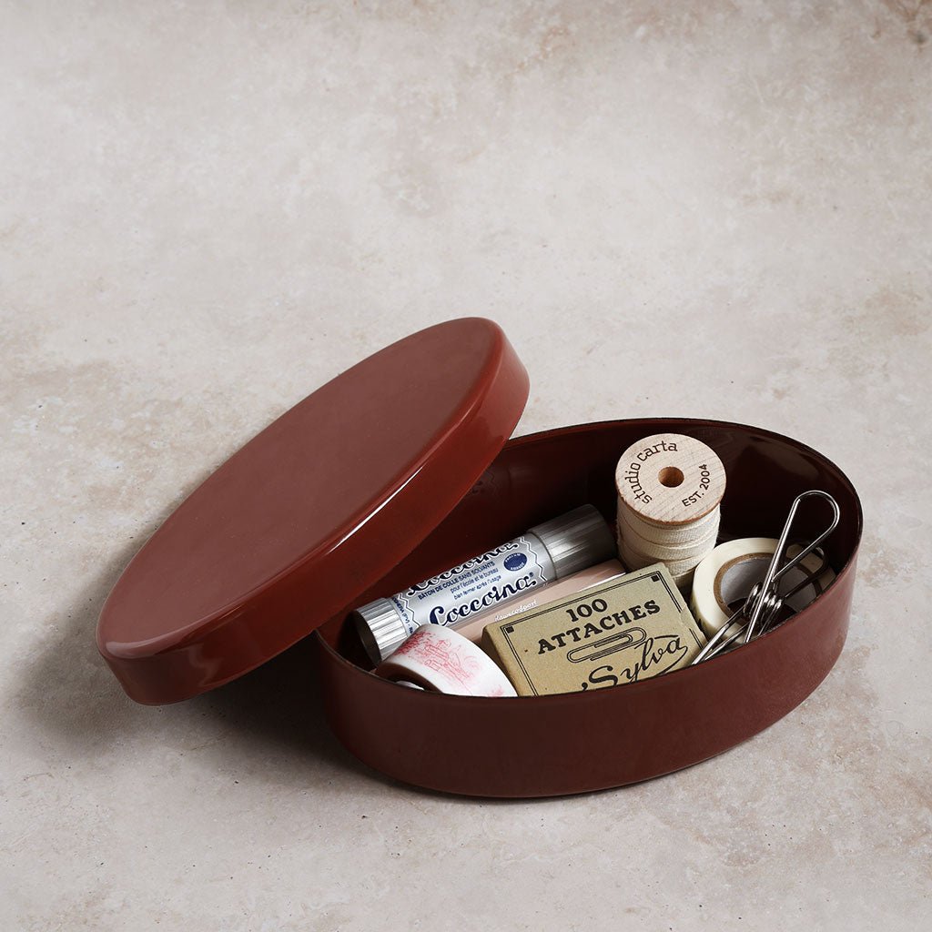 Enamel Oval Box Boston General Store