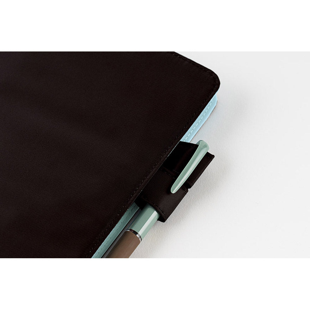Hobonichi Techo Cover Cousin A5 - Colors: Black x Clear Blue    at Boston General Store
