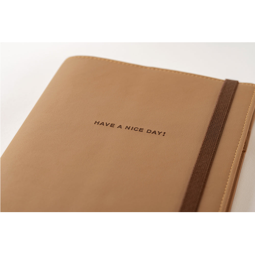Hobonichi Techo Cover Cousin A5 - Have a Nice Day! Almond    at Boston General Store