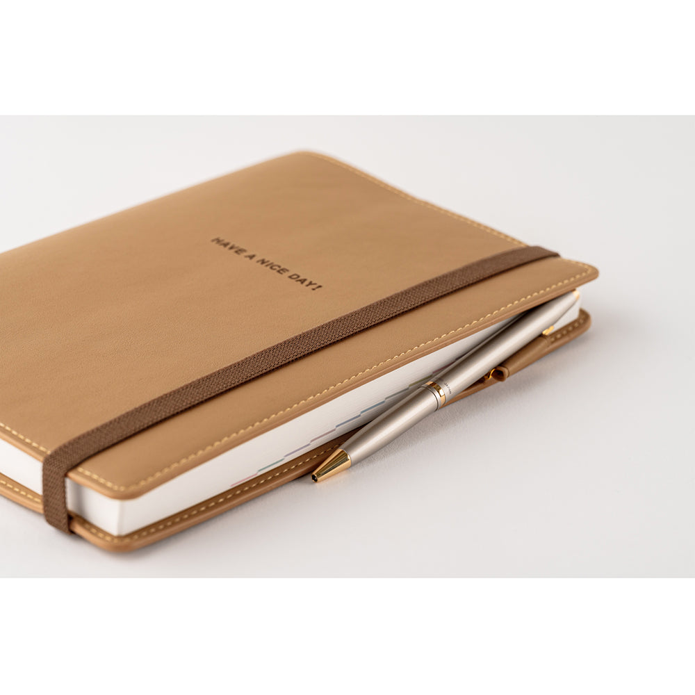 Hobonichi Techo Cover Cousin A5 - Have a Nice Day! Almond    at Boston General Store
