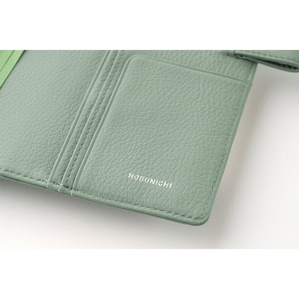 Hobonichi Techo Cover Original A6 - Leather: Water Green    at Boston General Store