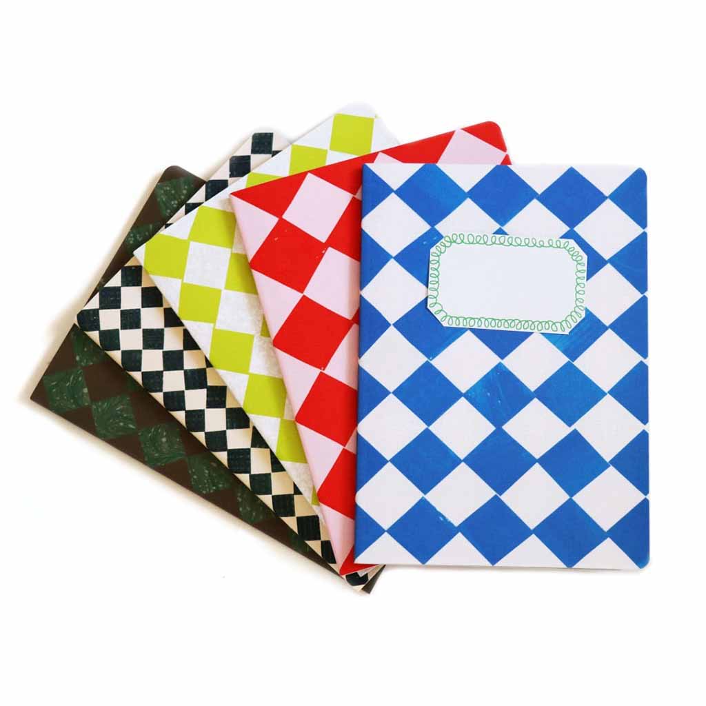 A5 Checkered Sketch Notebooks    at Boston General Store