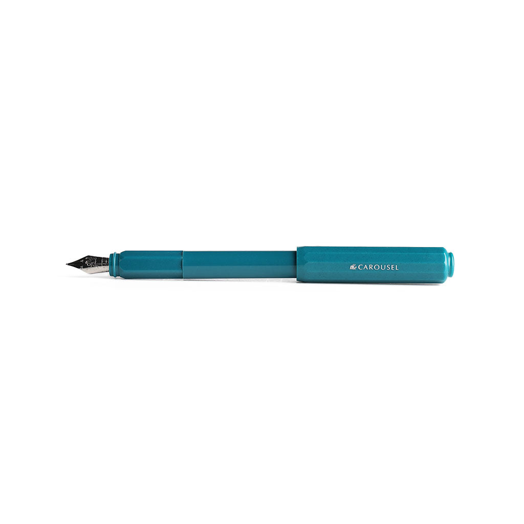 The Carousel Fountain Pen Tattler&#39;s Teal Fine  at Boston General Store