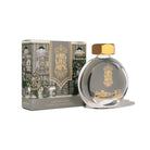 Ferris Wheel Press leadcast letters ink bottle with packaging on a white background