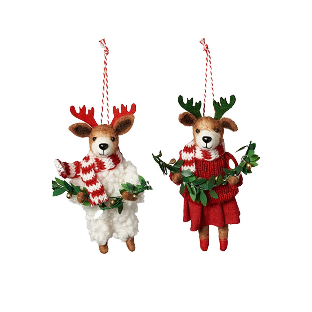 Festive Deer Ornament Boston General Store