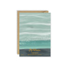 Back of the card featuring an illustration of the sea