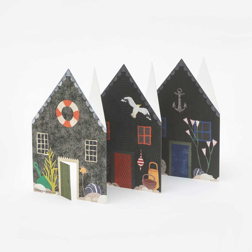 Fisherman&#39;s Huts Concertina Card at Boston General Store