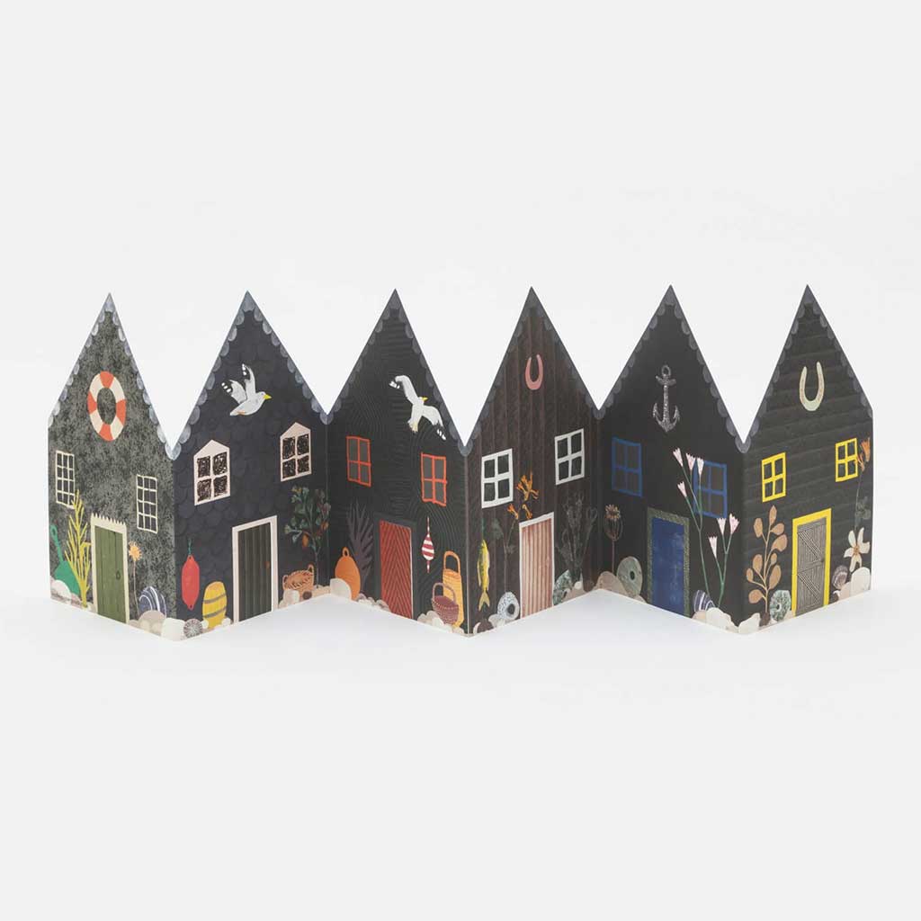 Fisherman&#39;s Huts Concertina Card at Boston General Store