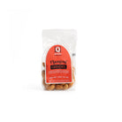 packaging of flaming cashews on white background