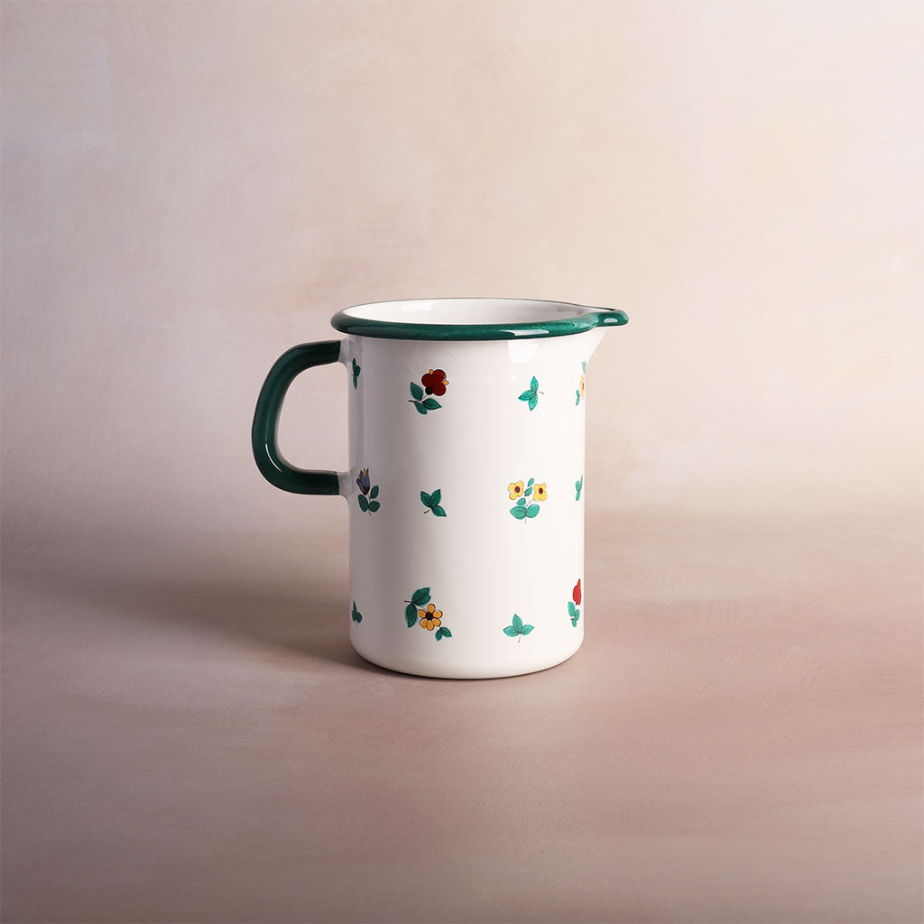 Enamel Measuring Jug: Floral Design    at Boston General Store