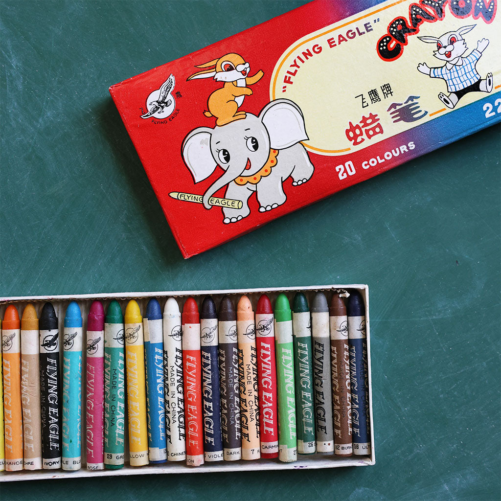 Vintage Flying Eagle Crayons, Set of 20    at Boston General Store