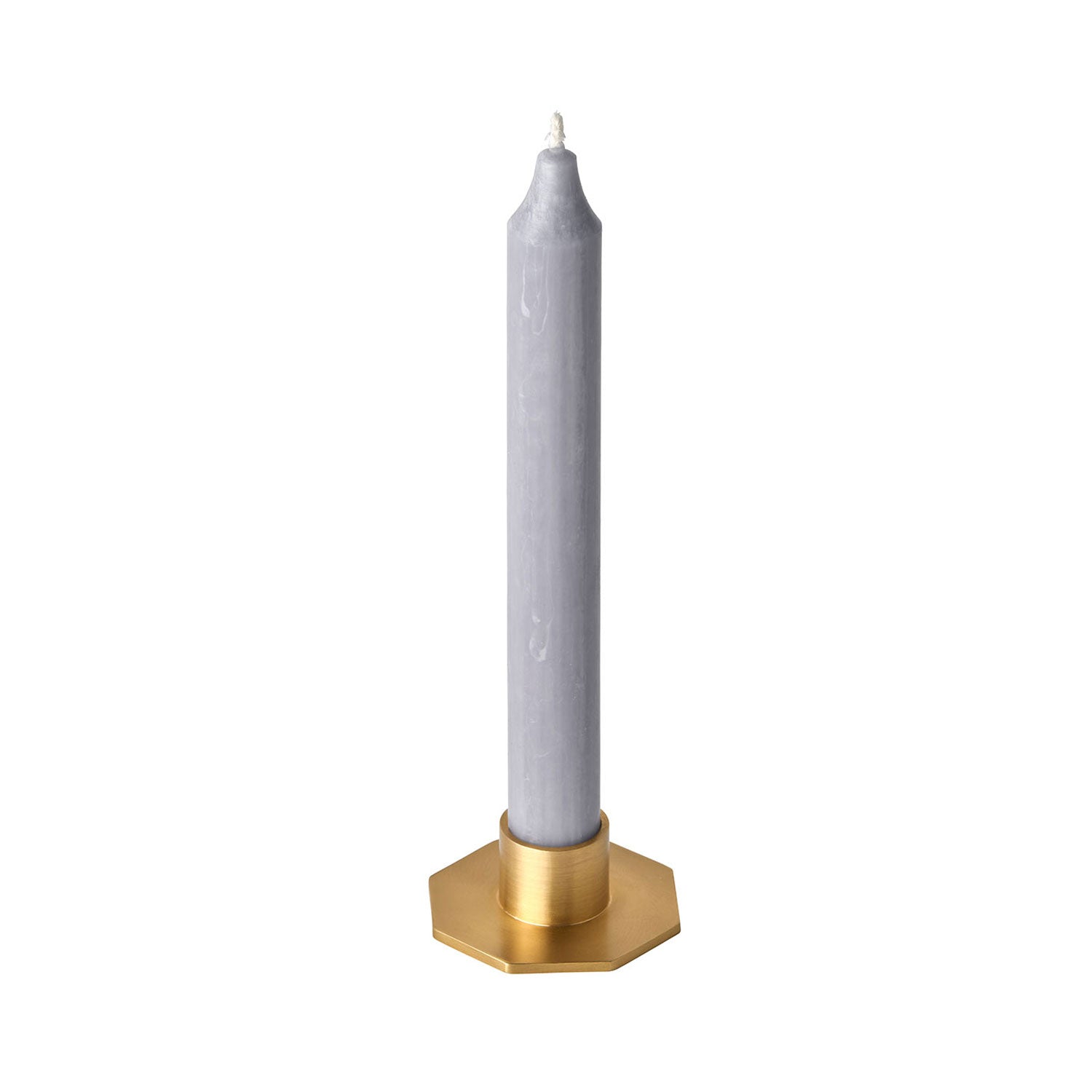 Brass Candleholder, Octagon    at Boston General Store