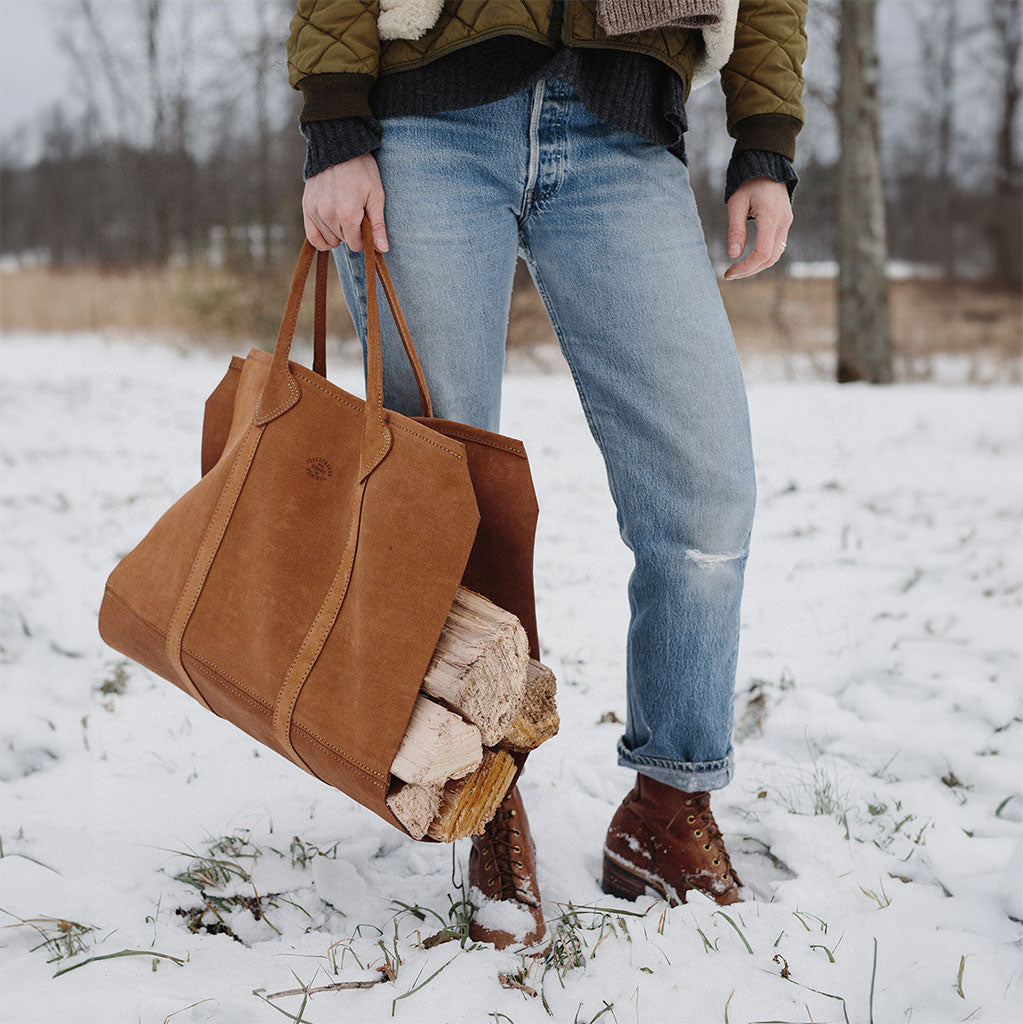 Suede Log Carrier    at Boston General Store