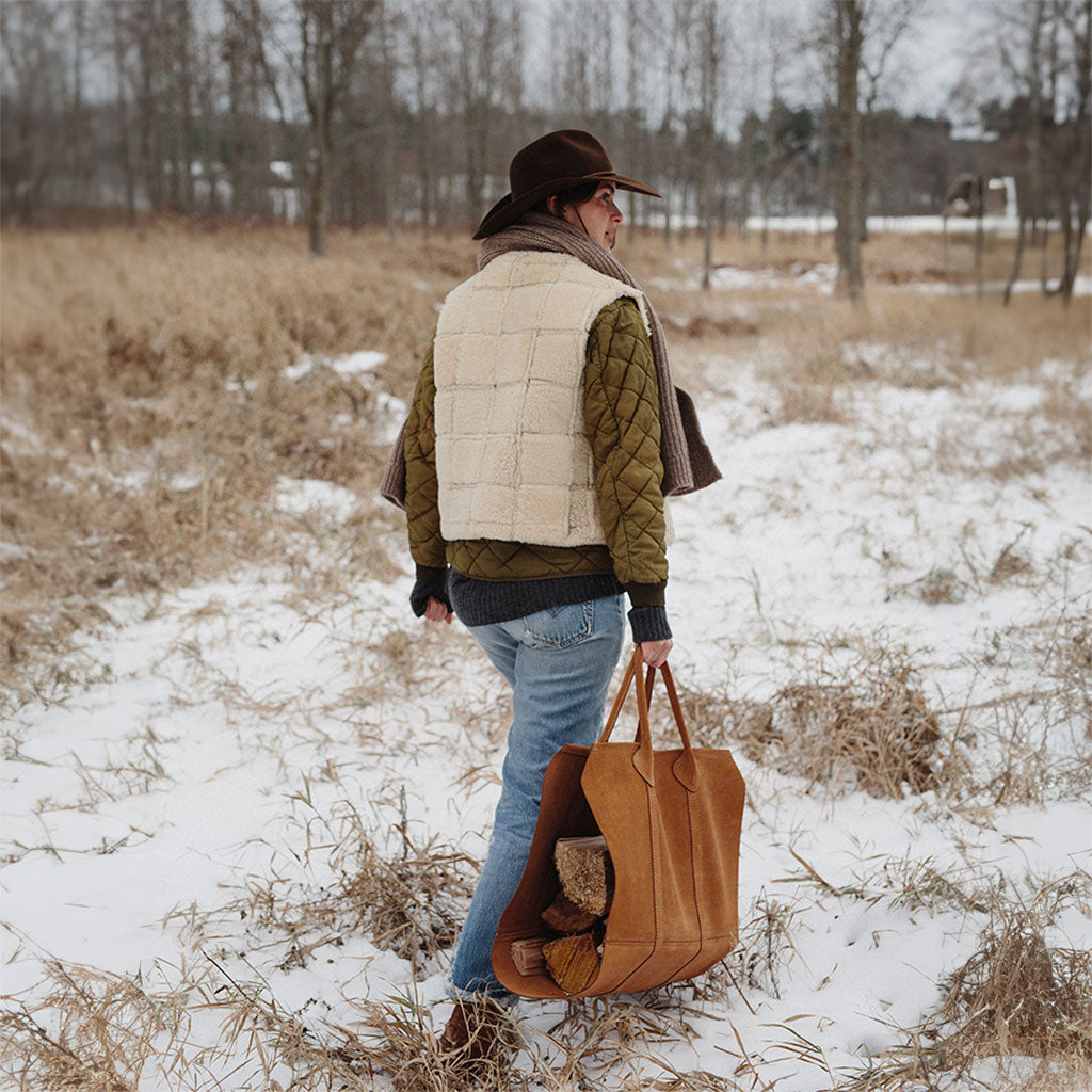 Suede Log Carrier at Boston General Store