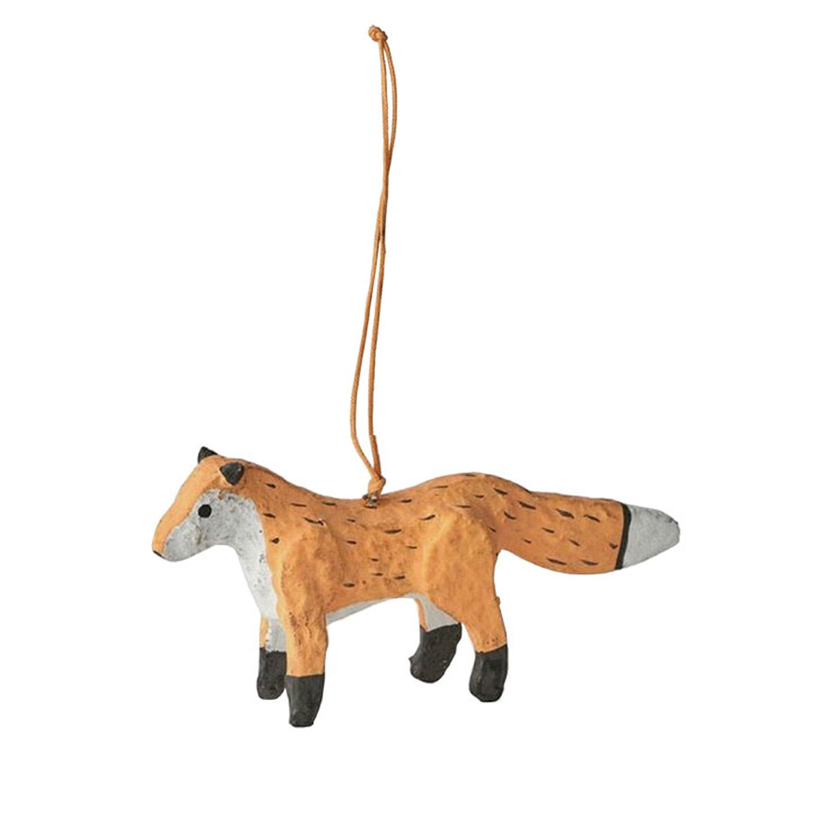 Paper Mache Fox Ornament