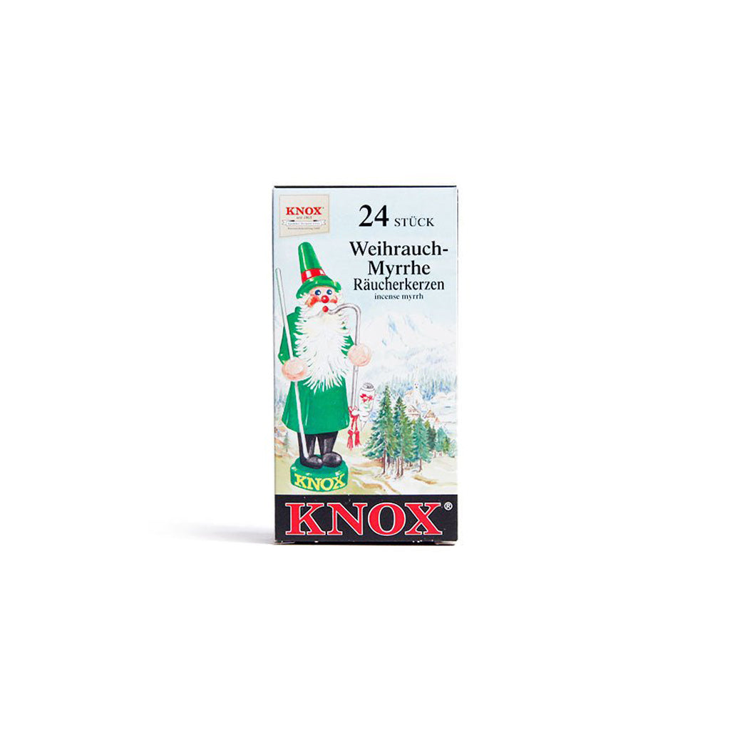 Black box of frankincense KNOX incense on white background