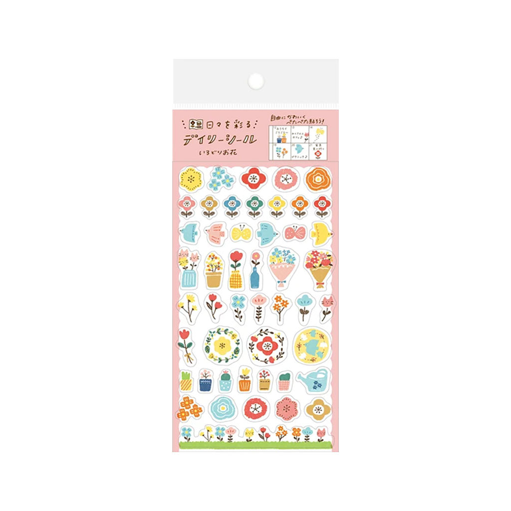 Furukawashiko Daily Planner Sticker Sheet Flowers at Boston General Store