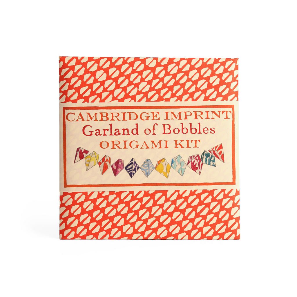 Cambridge Imprint Origami Kit packaging with colorful bobbles design on a white background