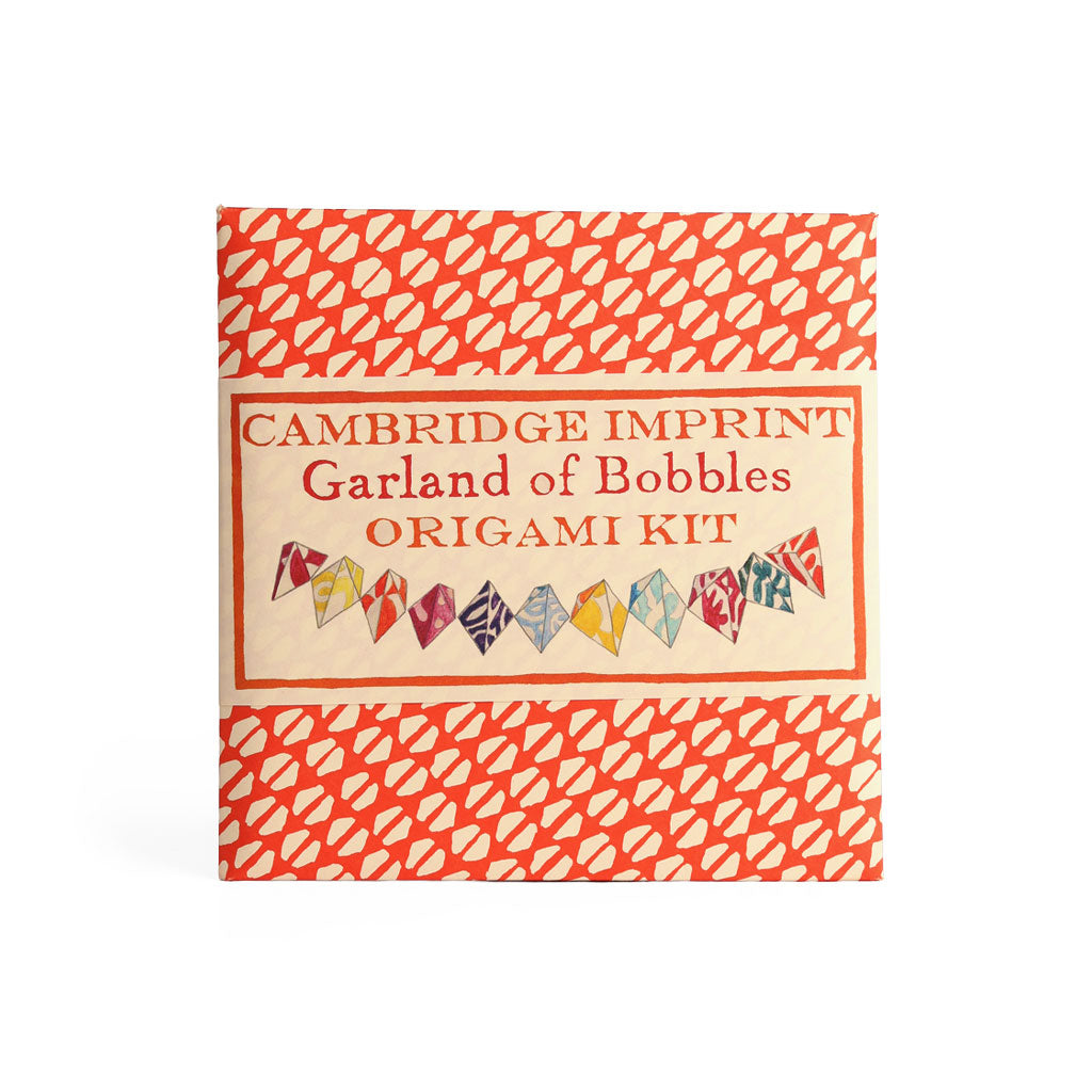 Cambridge Imprint Origami Kit packaging with colorful bobbles design on a white background