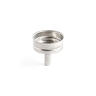 Aluminum funnel on white background