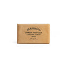 Bar of wrapped D. R Harris soap on a white background