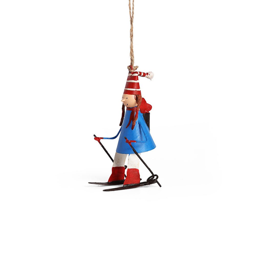Girl on Skis Ornament Boston General Store