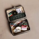 Green Leather Framed Sewing Set Boston General Store