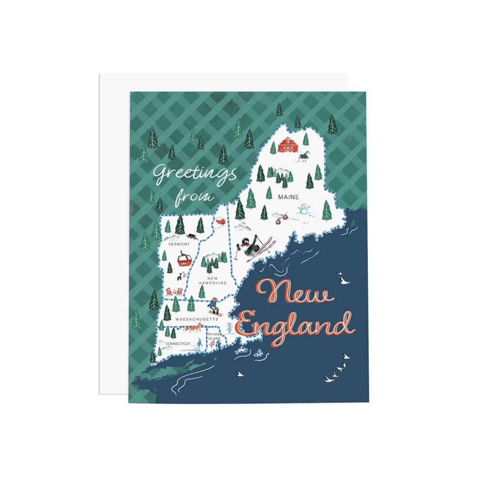 Greetings From New England Holiday Card Boston General Store