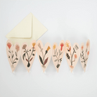 Extended Hearts Concertina featuring six floral hearts