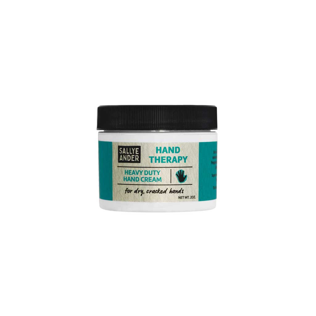 SallyeAnder restorative heavy duty hand therapy cream jar on white background