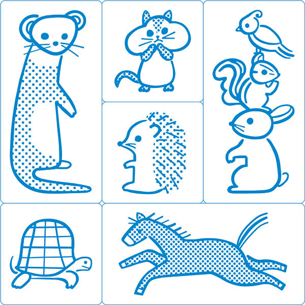 Hitotoki Kori Jirushi Clear Stamp Set, Set of 6 at Boston General Store
