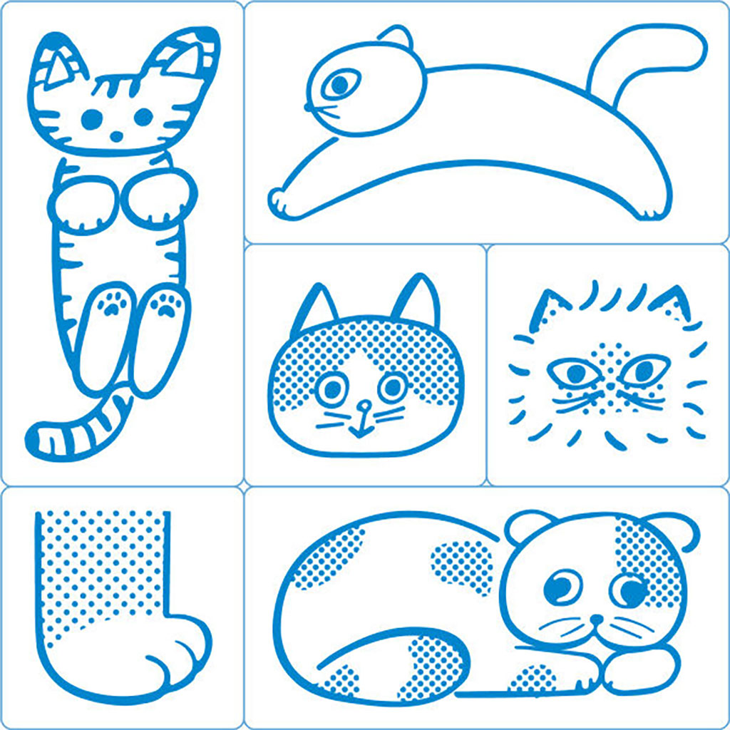 Hitotoki Kori Jirushi Clear Stamp Set, Set of 6 at Boston General Store