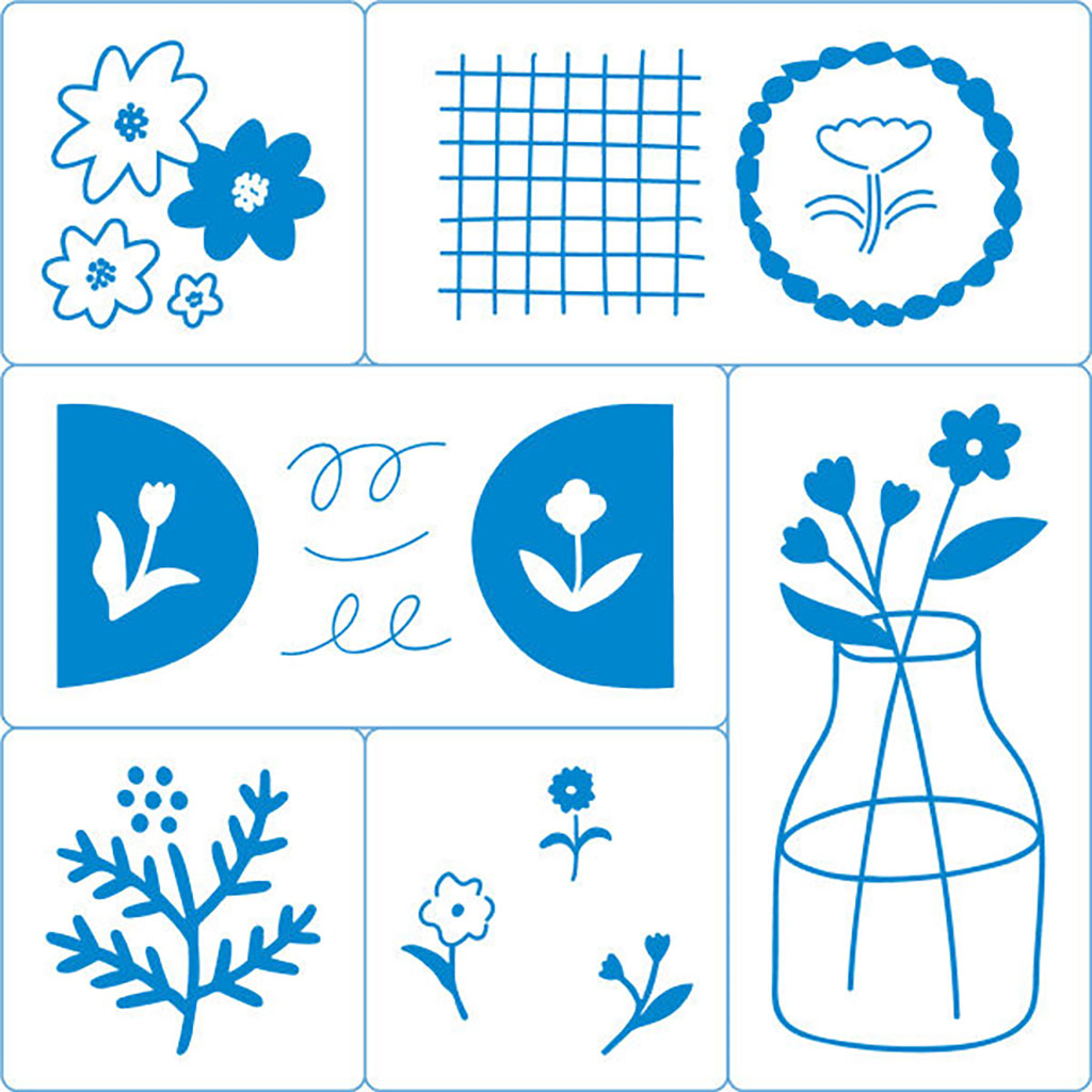 Hitotoki Kori Jirushi Clear Stamp Set, Set of 6 at Boston General Store
