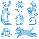 Hitotoki Kori Jirushi Clear Stamp Set, Set of 6 Boston General Store