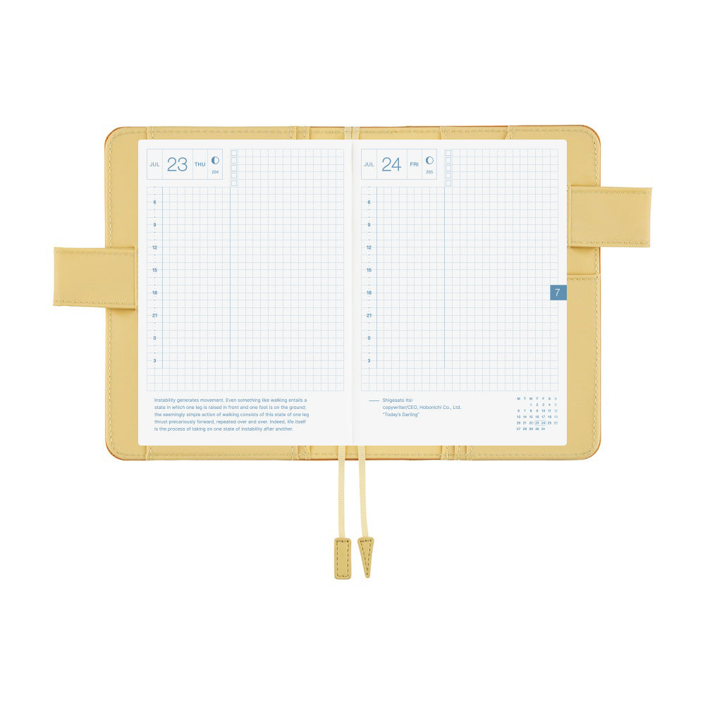 Hobonichi Techo Original A6 2026 - Book with Cover - Colors: Butterscotch at Boston General Store