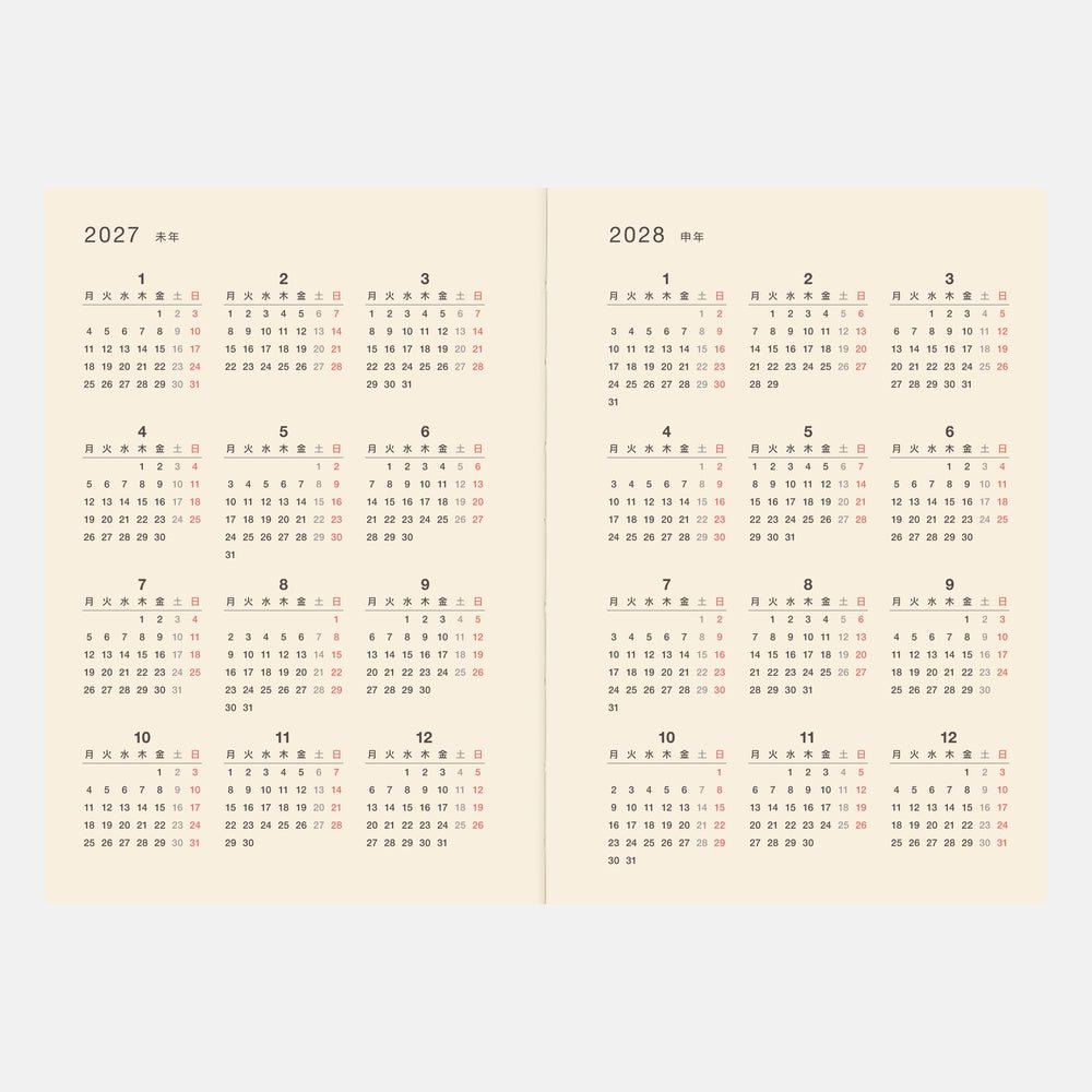 Hobonichi 5 - Year Techo Book - A6 - 2026 - 2030 Boston General Store
