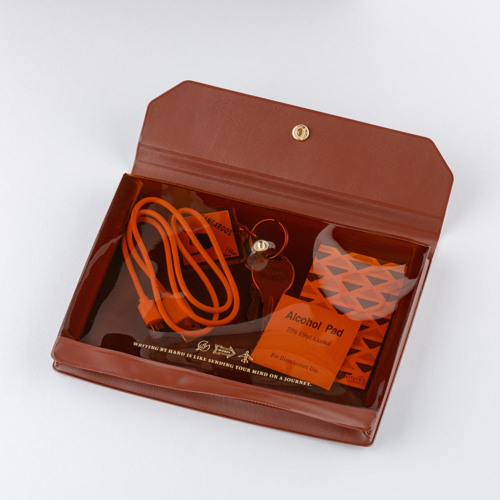 Alettone: Document Case for A6 Size - Brown at Boston General Store
