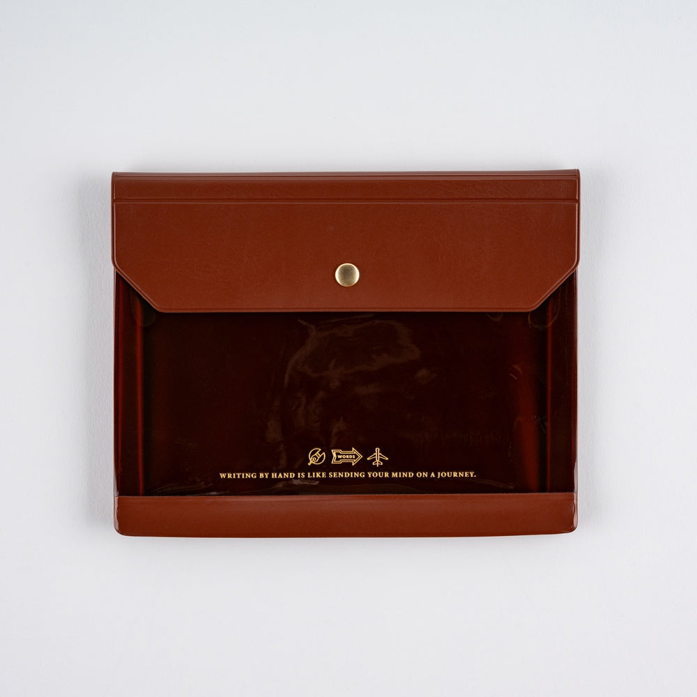 Alettone: Document Case for A6 Size - Brown at Boston General Store