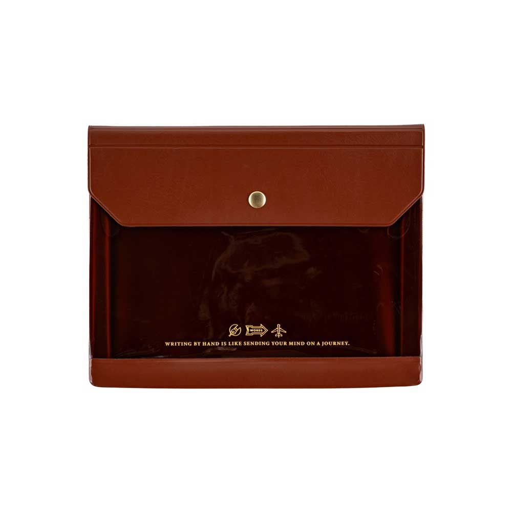 Alettone: Document Case for A6 Size - Brown at Boston General Store