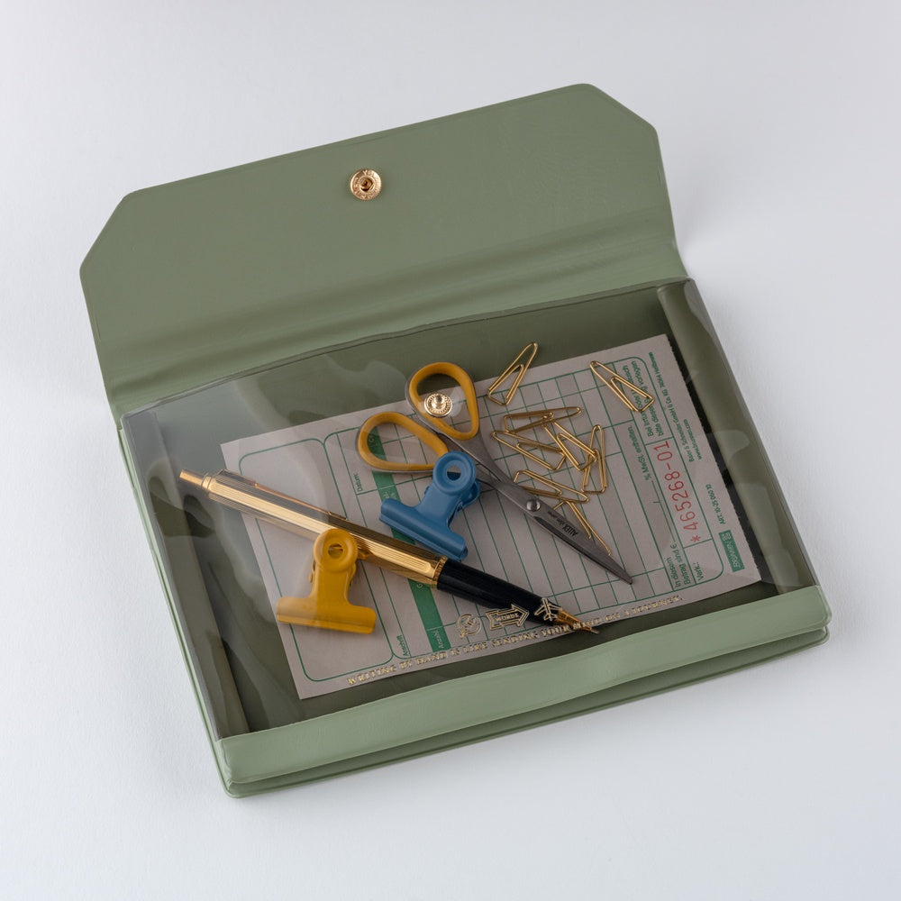 Alettone: Document Case for A6 Size - Olive at Boston General Store