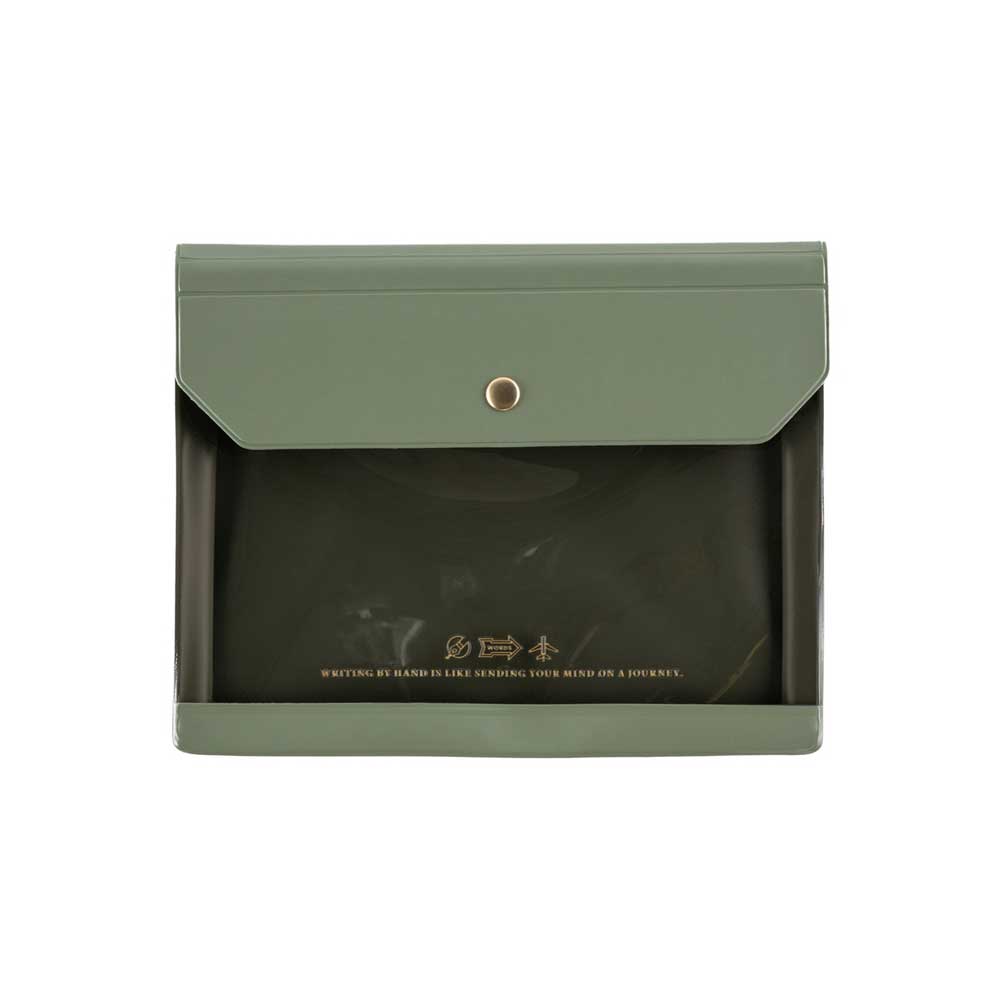 Alettone: Document Case for A6 Size - Olive at Boston General Store