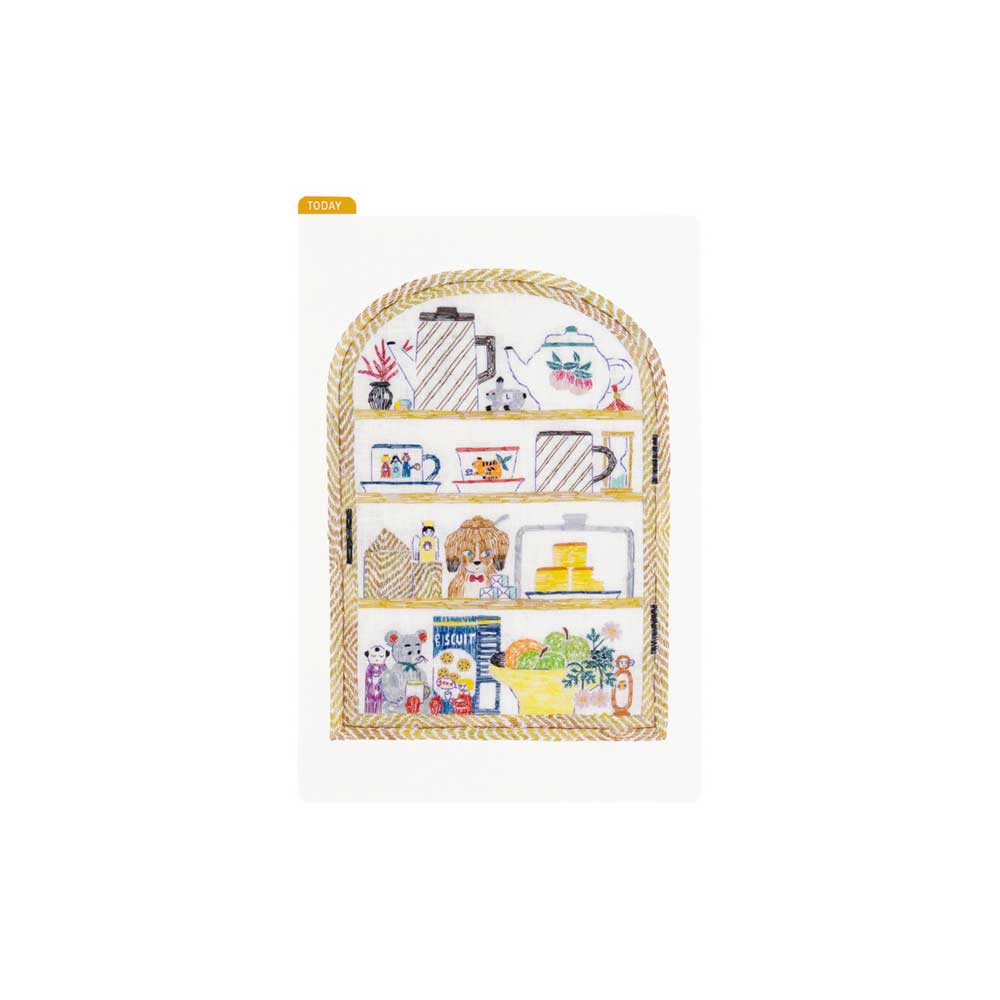 iyo okumi: Hobonichi Pencil Board for A6 Size - Happy Tea Time - Teapot Shelf at Boston General Store