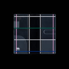 Clear Hobonichi Weeks clear cover with colorful dotted plaid pattern against black background